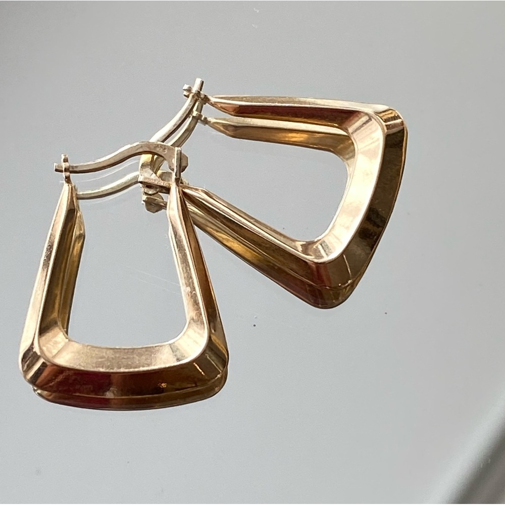 Vintage 9k Gold Hoop Earrings
